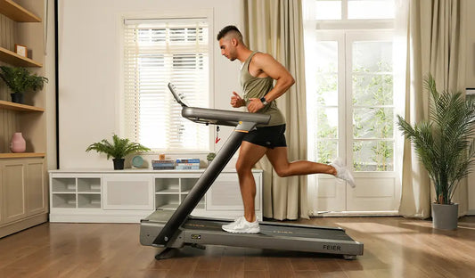 Running on a treadmill