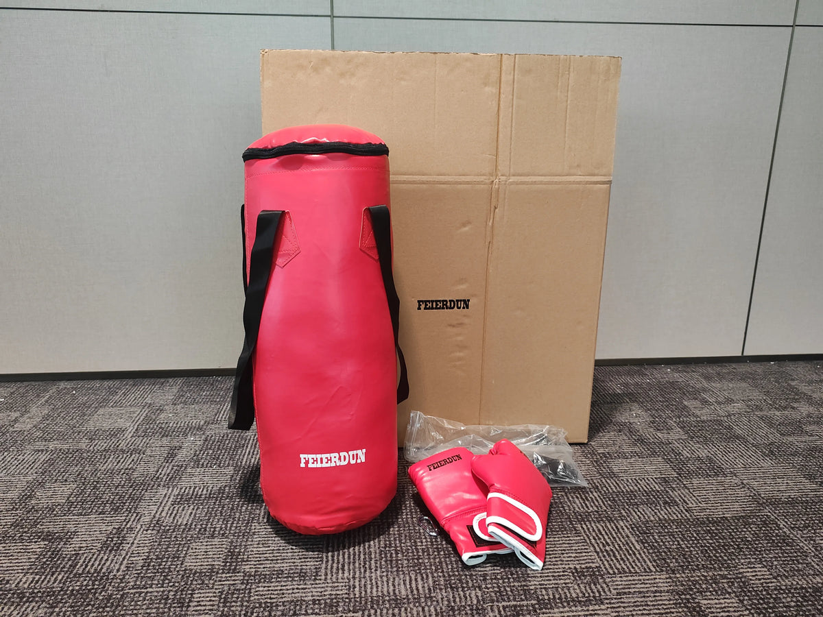 FEIERDUN Kids Punching Bag Set with Boxing Gloves